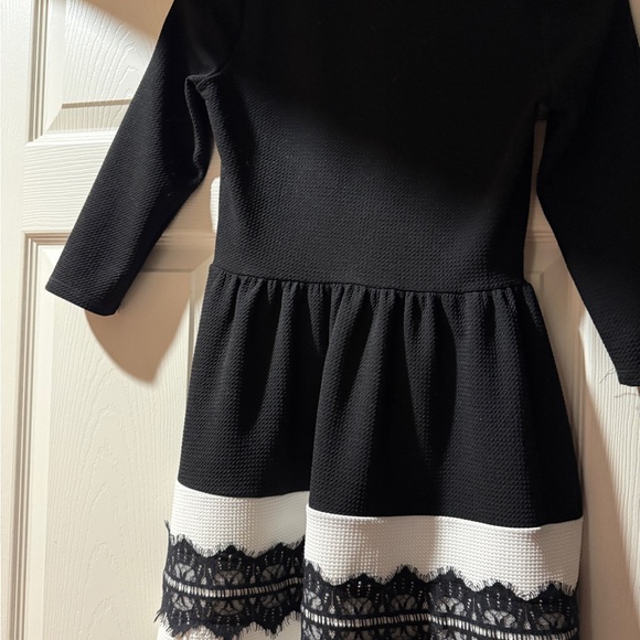 Soprano Black and White 3/4 length Sleeve Dress like new size S - Picture 4 of 5